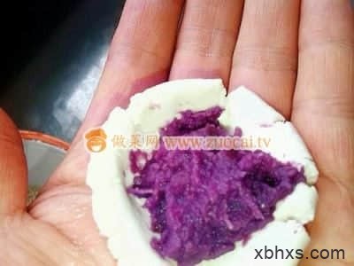 紫薯糯米芝麻球的做法